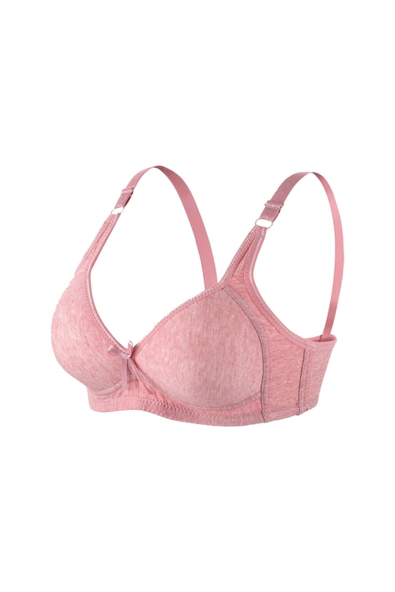Wireless Bras for Women No Underwire Full Coverage Bras Soft Stretchy Seamless Bralettes(Pink,XX-Large)