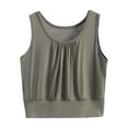 thumbnail image 1 of Wlynlyn Women's Plus Size Tank Tops Sleeveless Pajamas Tops Crewneck Cropped Undershirts Vest Casual Loose Base Layer Top, 1 of 3