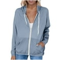 thumbnail image 1 of Wlynlyn Women's Sun Protection Lightweight Jacket Plus Size Long Sleeve Zip up Athletic Jacket Summer Workout Outdoor Hiking Jackets, 1 of 9