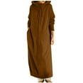 thumbnail image 1 of Wlynlyn Women's Zip up Hoodies Oversized Fleece Lined Long Tunic Sweatshirts Casual Long Sleeve Fall Hoodie Jacket Coat(Large,Brown), 1 of 9