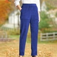 thumbnail image 1 of Wlynlyn Womens Corduroy Pants Casual Elastic High Waisted Straight Leg Pull on Loose Comfy Slacks with Pockets, 1 of 8
