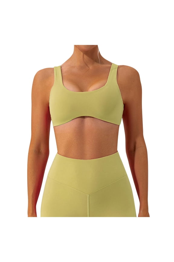 Womens Front Closure Bra Cut out Front High Support Bras Wireless Push up Everyday Bras(Green,Large)