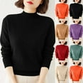 thumbnail image 1 of Wlynlyn Womens Long Sleeve Tops Fall Winter Turtleneck Warm Sweaters Casual Soft Lightweight Solid Color Shirts, 1 of 7