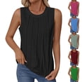 thumbnail image 1 of Wlynlyn Womens Tank Tops Eyelet Summer Sleeveless Crew Neck Tunics Loose Fitted Flowy Classic Beach Vacation Tees, 1 of 10