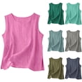 thumbnail image 1 of Wlynlyn Womens Tank Tops Loose Causal Sleeveless Summer Shirts Crewneck Solid Color Beach Camisole Tops, 1 of 5