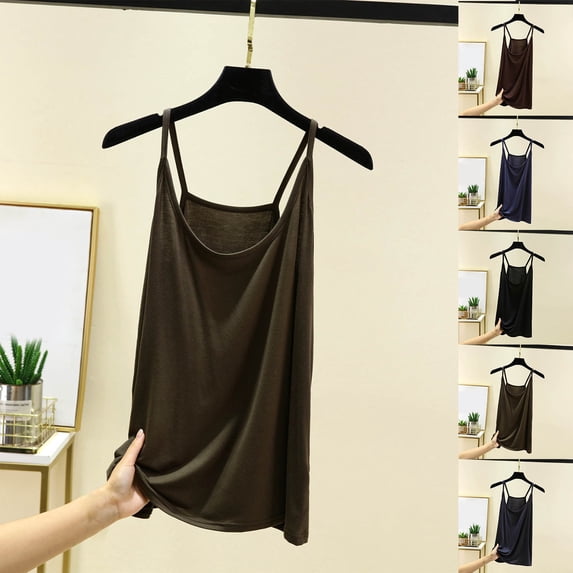 Wlynlyn Womens Tank Tops Spaghetti Strap Backless Camisole Tops Loose Fitted Casual Summer Sleeveless Shirts Loungewear