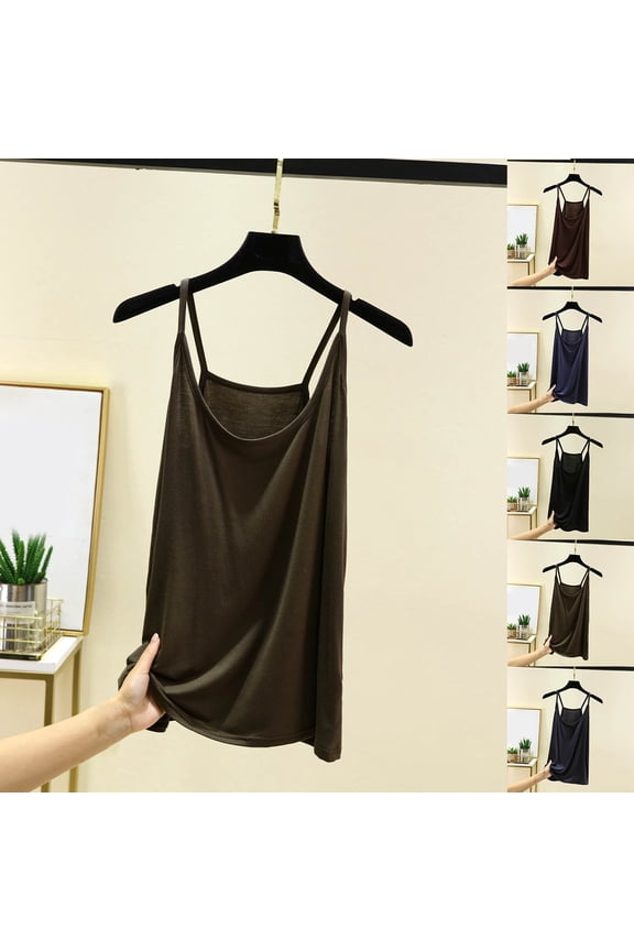 Womens Tank Tops Spaghetti Strap Backless Camisole Tops Loose Fitted Casual Summer Sleeveless Shirts Loungewear