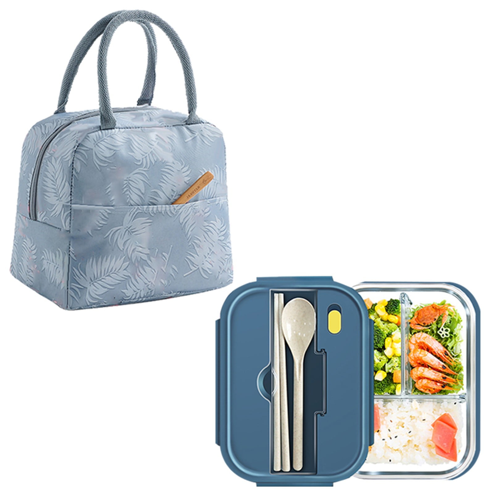 Wmhsylg Be Nto Box for Kids Microwave Crisper Get An Insulated Bag Cutlery Lid Partition Comes