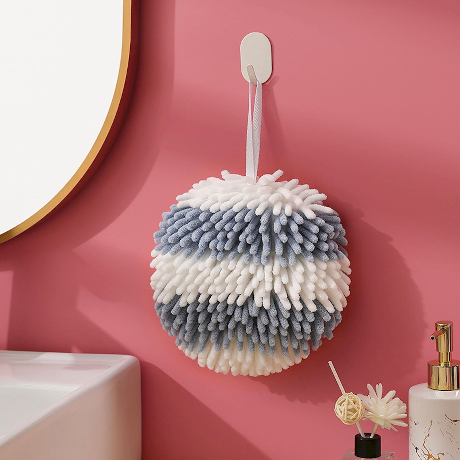 Wmhsylg Cleaning Balls Absorbent Hanging Hand Towel for Kitchen