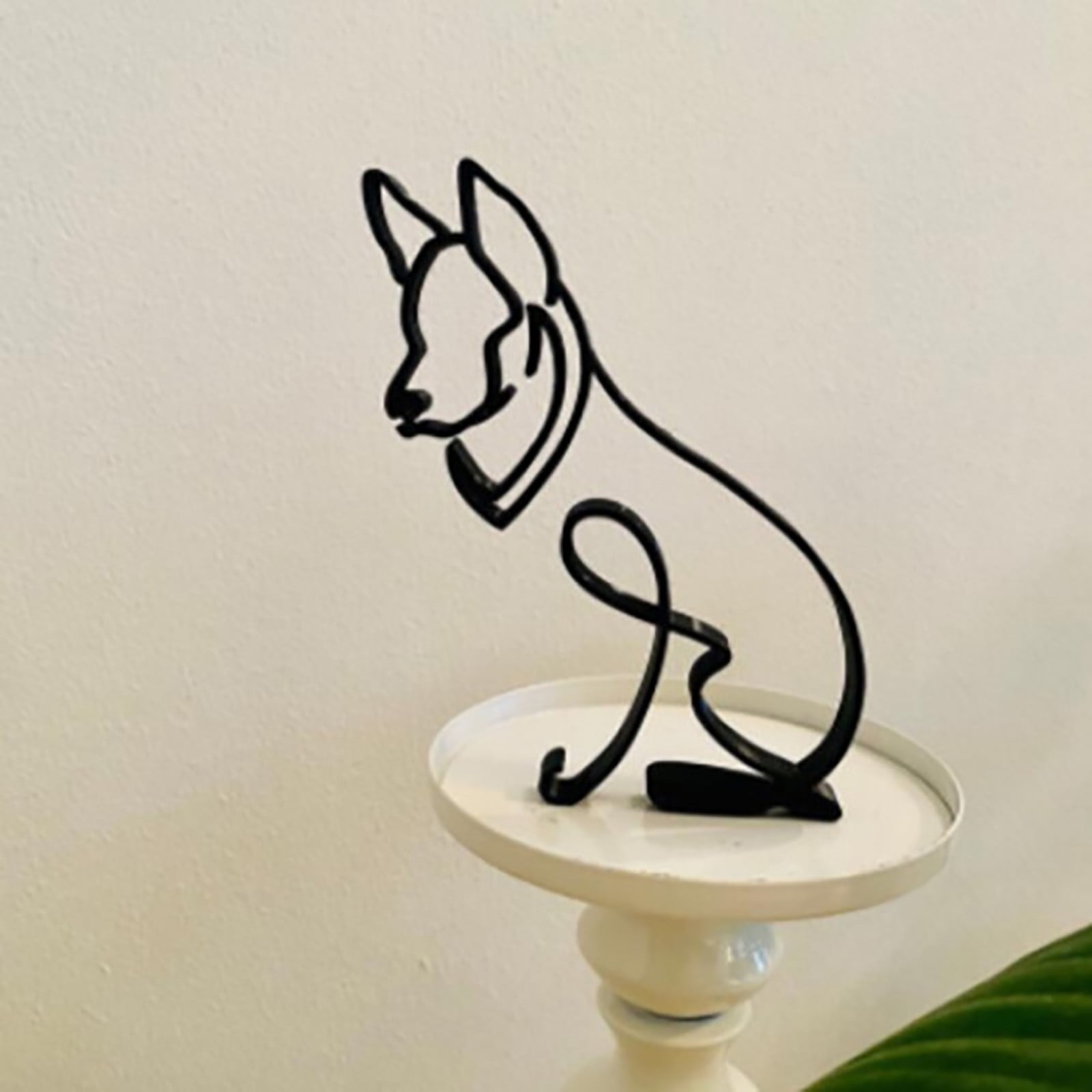 Wmhsylg Dog Minimalist Art Sculpture Personalized Gift Metal Decoration