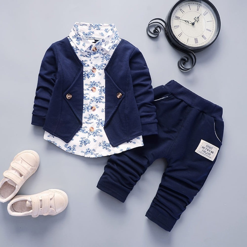 Wmhsylg Fashion Boys Outfits&Set Kid Baby Boy Gentry Clothes Set Formal ...