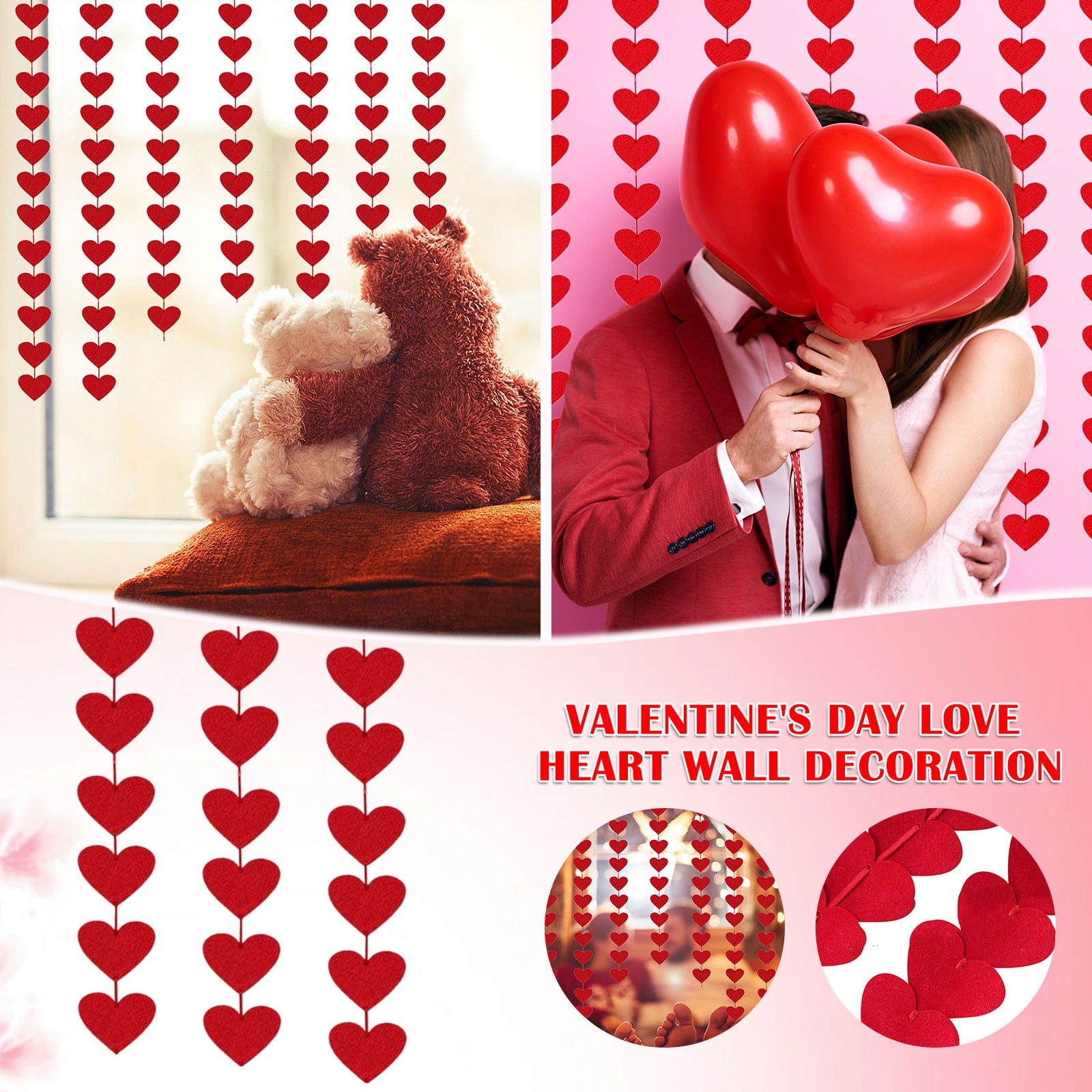 Wmhsylg Home Decor Valentine's Love Love Decoration Wall Day String