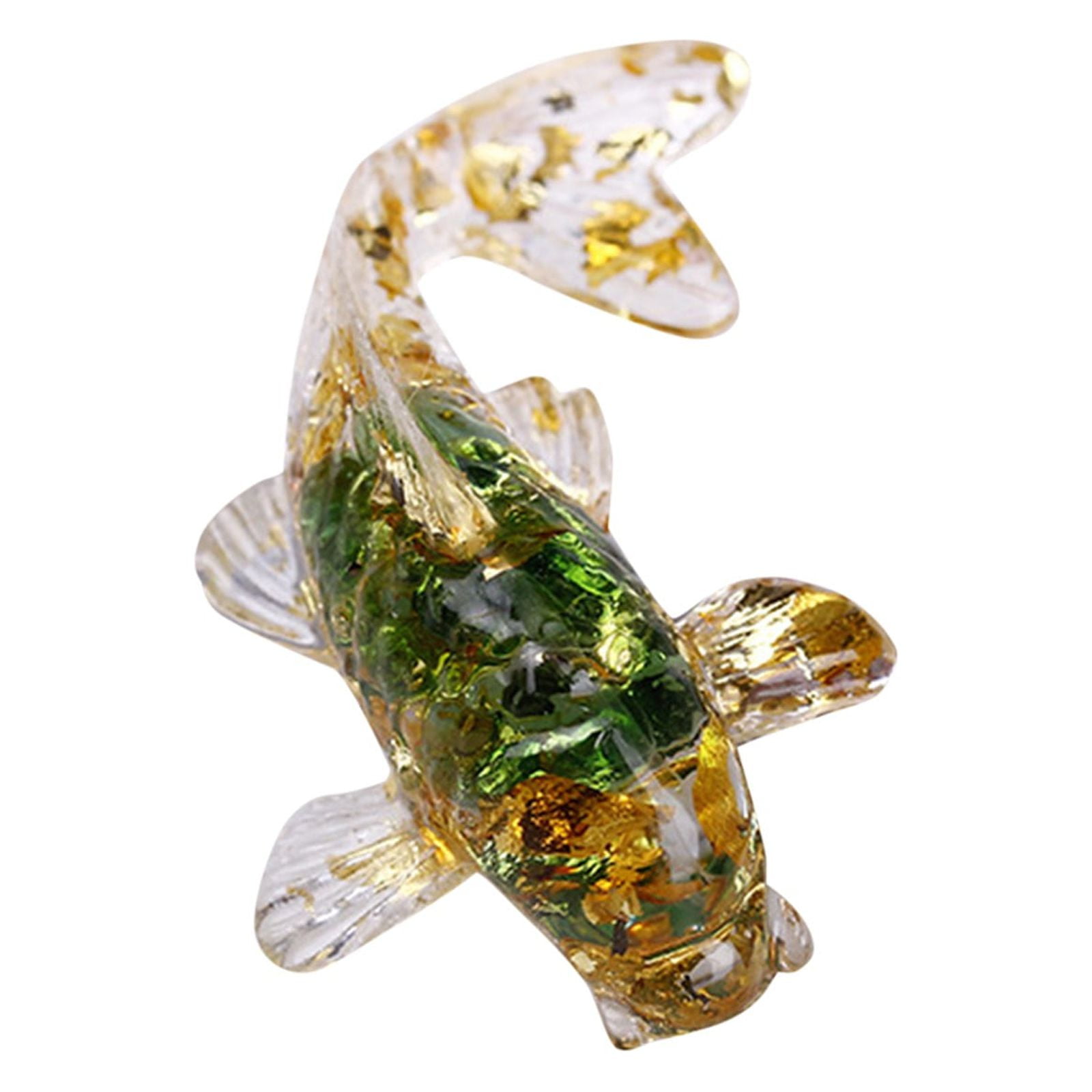 Wmhsylg Natural Crystal Gravel Fish Shape Small Ornaments Decorative