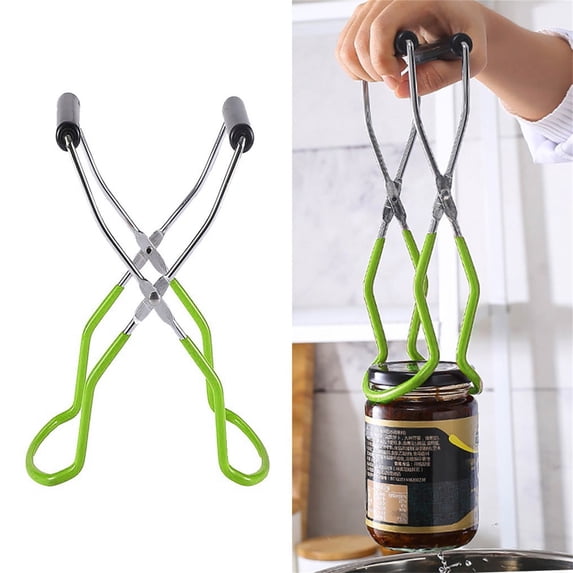 Wmkox8yii 1pcs Canning Jar Lifter Tongs Stainless Steel Jar Lifter With Grip Handle