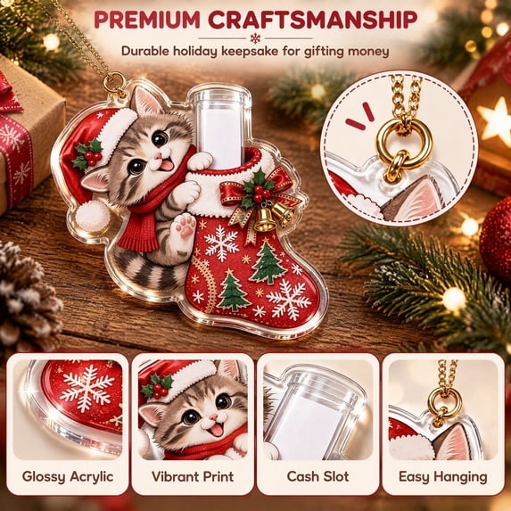 Wmkox8yii Acrylic Christmas Stocking Ornament 3.9