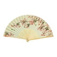 thumbnail image 1 of Wmkox8yii Chinese Style Handheld Folding Fan,Asian Inspired Silk Fan with Cherry Blossom & Bird Patterns Design for Summer,Home Decor,Dancing,Photography,Hanfu Accessory, 1 of 5