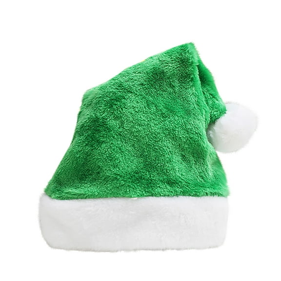 Wmkox8yii Christmas Beanies Velvet Fabric Christmas Hat with Comfort Lining&Plush Brim, Xmas Santa Holiday Hat for Adults Children Christmas Tree Hat Decoration