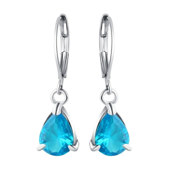 Wmkox8yii Earrings For Women,Ladies Fashion Colorful Diamond Water Drop Stud Earrings Jewelry