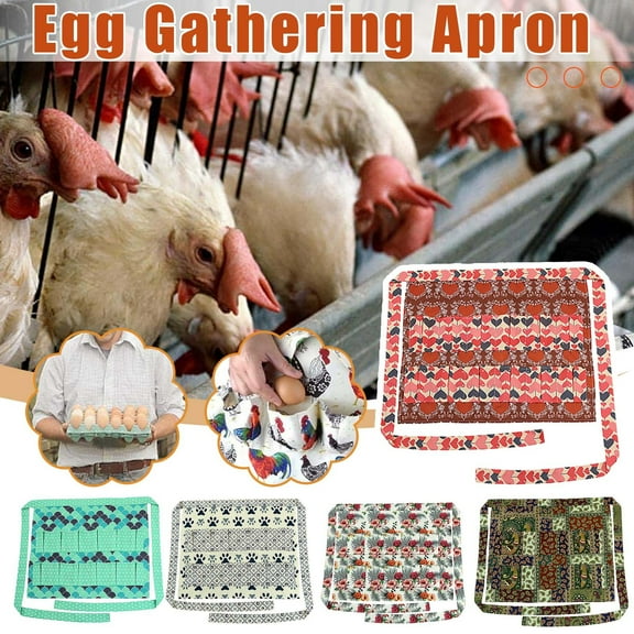 Wmkox8yii Egg Apron,12 Deep Pockets Egg Collecting Apron,Egg Apron for Fresh Eggs,Egg Apron for Collecting Eggs,Egg Gathering Apronfor Chicken Duck Goose Quail Eggs Gifts for Women Men