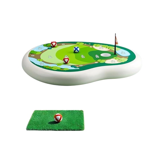 Wmkox8yii Golf Pool Floating Game Set,Inflatable Water Chipping Green with Balls,Adjustable Club & Mat,Swimming Pool Game for Summer Party Family Golf Enthusiasts