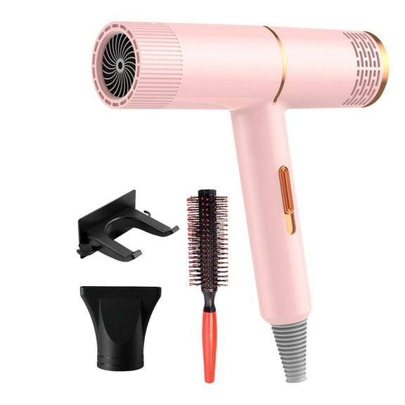 Wmkox8yii High Power Electric Hair Dryer with Nozzle,Curly Combs and Bracket,Low Radiation Ionic Hair Dryer,Lightweight,Low Noise,Intelligent Temperature Control,for Travel or Home