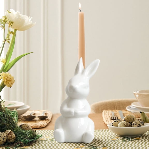 Mini White Rabbit Easter Bunny Figurines with Eggs,Cute Ceramic Statue,Modern Porcelain Decor for Coffee Table,Spring Home Art Ornament,Holiday Gift