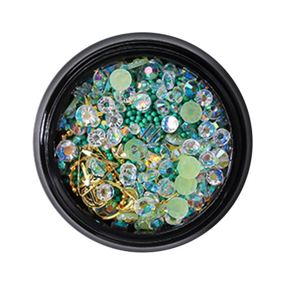 Wmkox8yii Nail Art Accessories Mixed Crystal Stone Pearl Steel Ball Nail Art Accessories