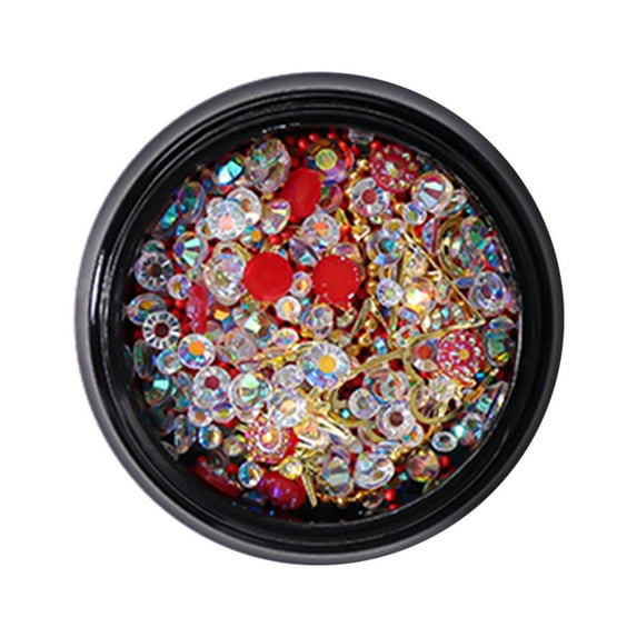 Wmkox8yii Nail Art Accessories Mixed Crystal Stone Pearl Steel Ball Nail Art Accessories
