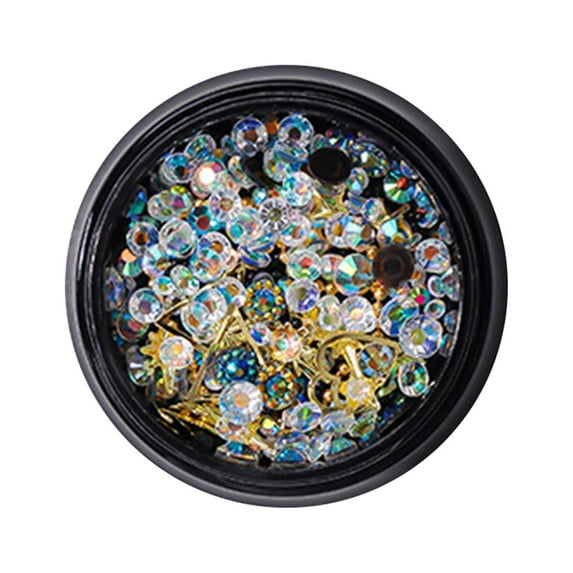 Wmkox8yii Nail Art Accessories Mixed Crystal Stone Pearl Steel Ball Nail Art Accessories
