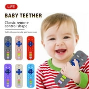 Wmkox8yii Silicone Baby Teething Toys for Babies 3-12 Months,Remote Control Shape Teething Toys, Kids Silicone Chew Toys,Silica Soft Textured Teether Chew Toys Sensory Toys