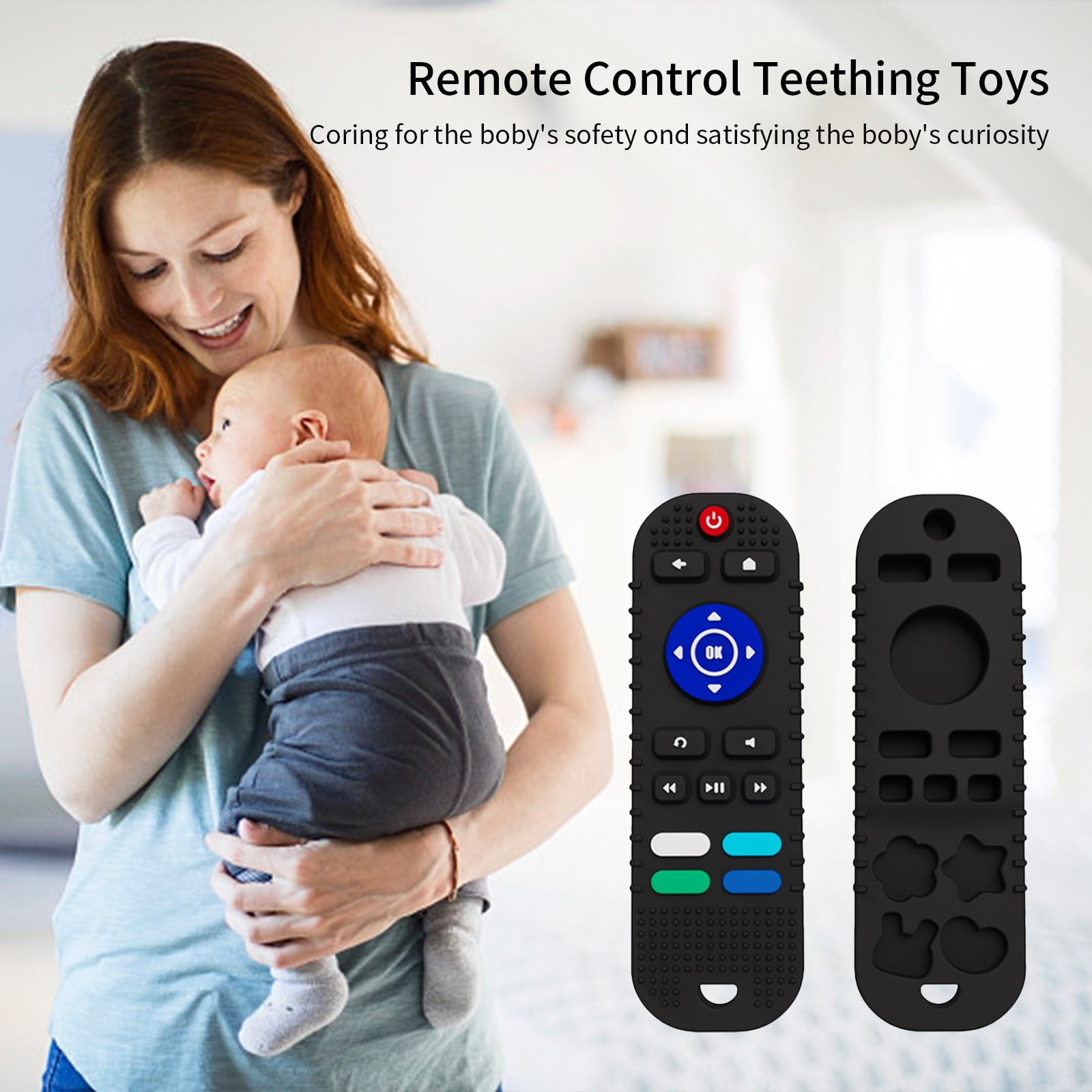 Wmkox8yii Silicone Baby Teething Toys for Babies 3-12 Months,Remote ...