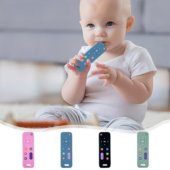 Wmkox8yii Silicone Baby Teething Toys,Remote Control Shape Teething Toys for Babies 3-12Months, Baby Silicone Chew Toys,Silica Soft Textured Teether Chew Toys Sensory Toys