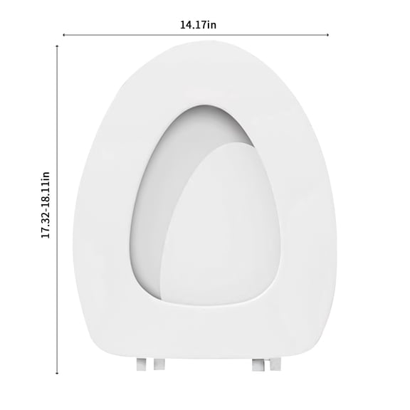 Wmkox8yii Soft Elongated Vinyl Toilet Seat,Vinyl Cover with Comfort Foam Cushioning,Toilet Seat Elongated Slow Close,Fits All Elongated Size Fixtures,Easy to Install,Stands Up to 300 Lbs