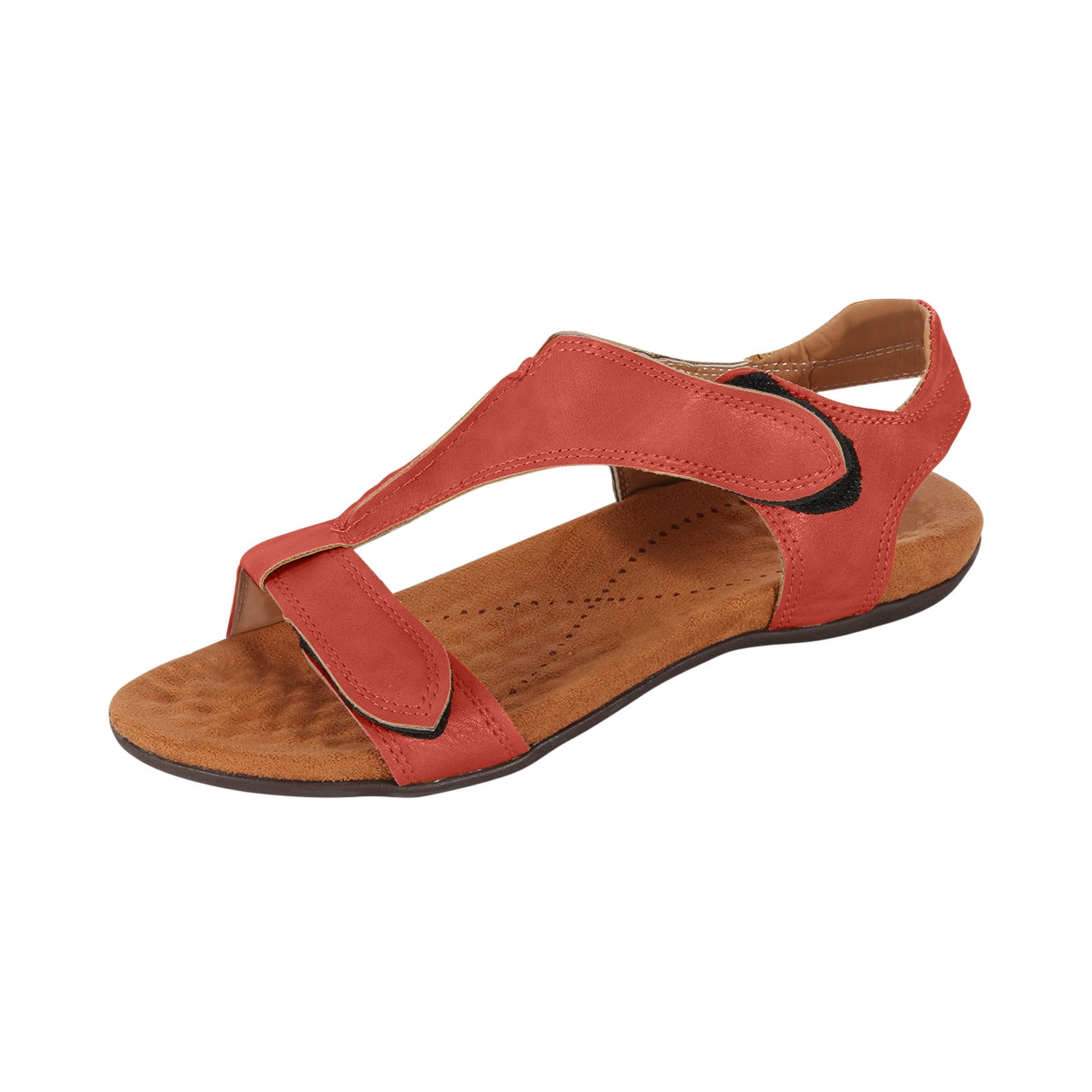 Women Summer Casual Genuine Leather Low Heel Slippers