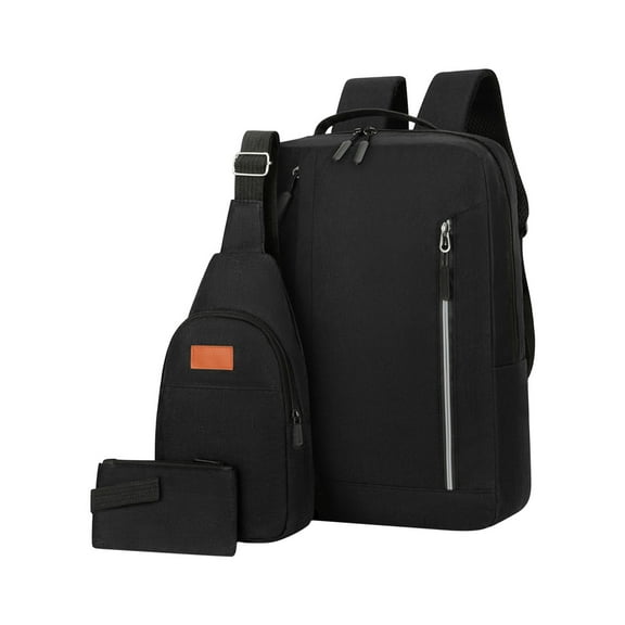 Wmkox8yii Three Piece Backpack Set,Large Capacity Backpack with USB Charging Port,Business Travel Laptop Backpack for Men and Women,Tech Computer Bag Fits 14 Inch Laptop and Notebook