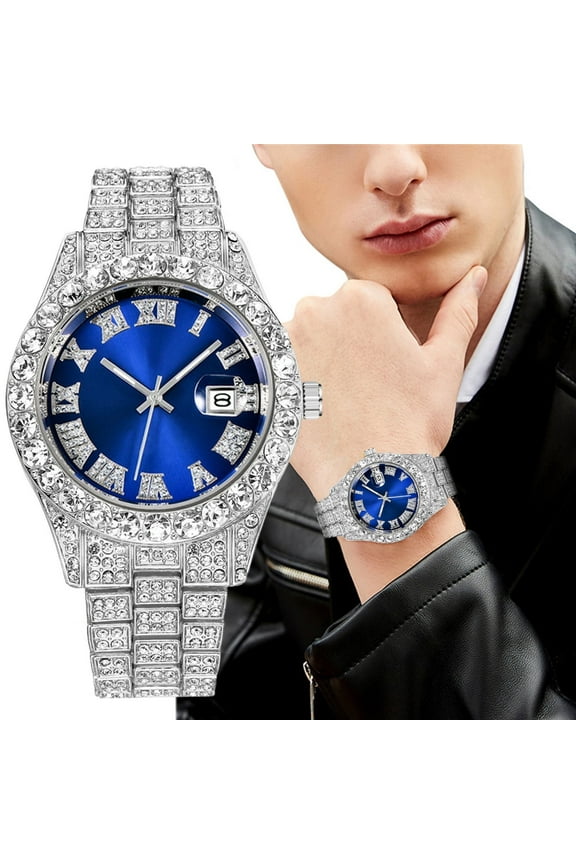 Watch For Men,Men Fashion Watch Clock Stainless Steel Casual Dress Wrist Crystal