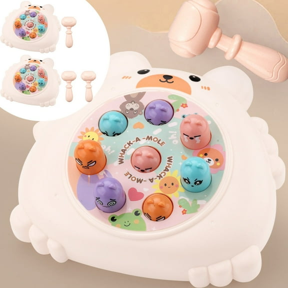 Wmkox8yii Whack A Mole Game Toys for Toddlers 1-3 Years,Cake Shape Whack Mole Hammering Pounding Toys,Baby Birthday Gifts,Boys Girls Kids Interactive Learning,Developmental Toys