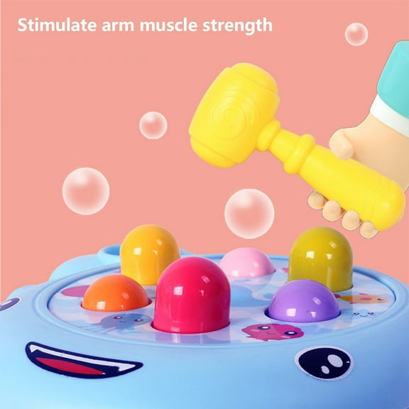 Wmkox8yii Whack A Mole Game Toys for Toddlers 1-3 Years,Cake Shape Whack Mole Hammering Pounding Toys,Baby Birthday Gifts,Boys Girls Kids Interactive Learning,Developmental Toys