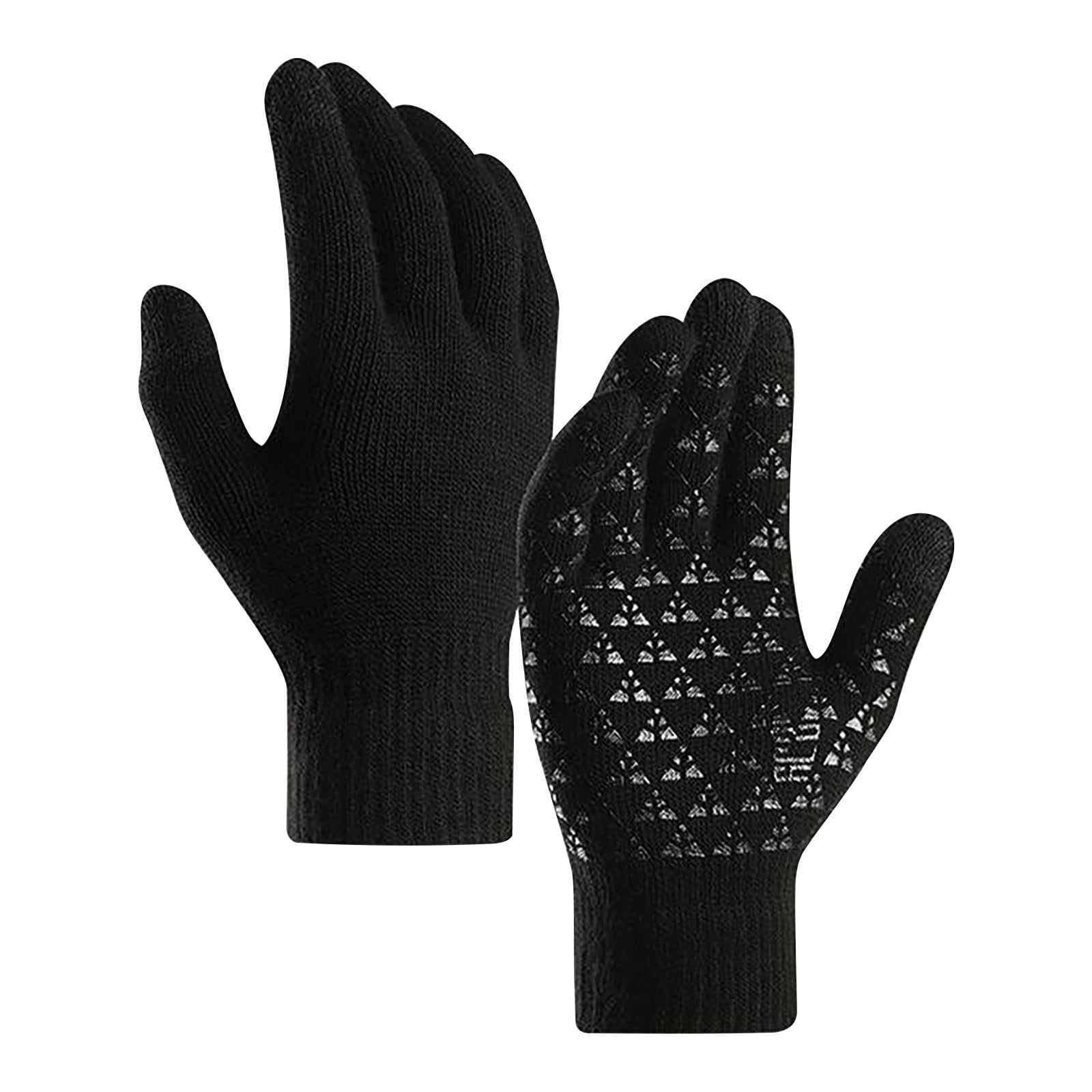 Wmkox8yii Winter Warm Gloves For Men Cold Proof Knitted Gloves Plush