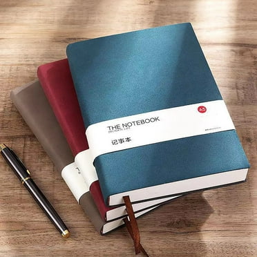 Wmmxey Pocket Mini Notebook Journal Notebook for Work Blank Diary A5:260 Pages and A6:192 Pages Thick Sketch Book Female and Male Hardcover Leather Unlined Diary Work Notebook,Notebook *1