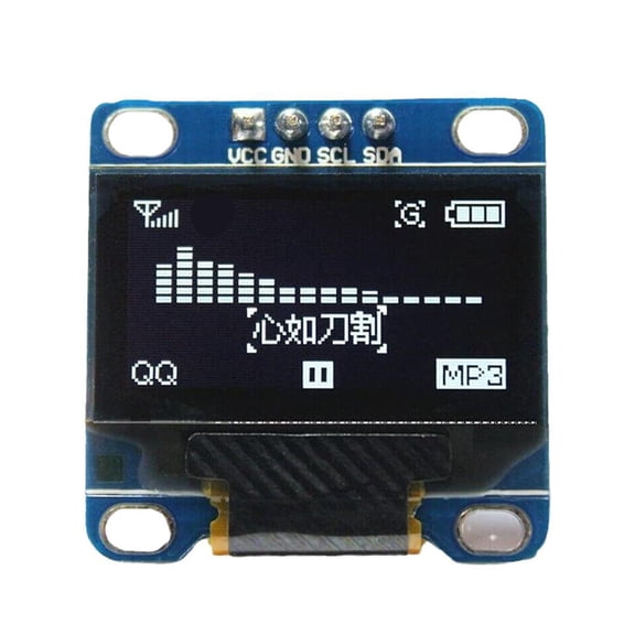 Wmool 0,96" OLED SSD1306 I2C IIC SPI Serial 128X64 LCD Display Gelb Blau LCD] M2A7 G