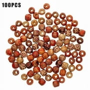 Wmool 100pcs Wooden Beads Large Hole Mixed For rame Jewelry Making Crafts AU Seller