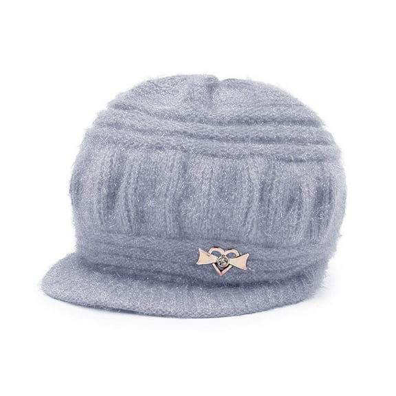 Wmool 1PC Wool Women's Fashion Hat Plush Knitted Wind Ear Single Guard Co D2P3
