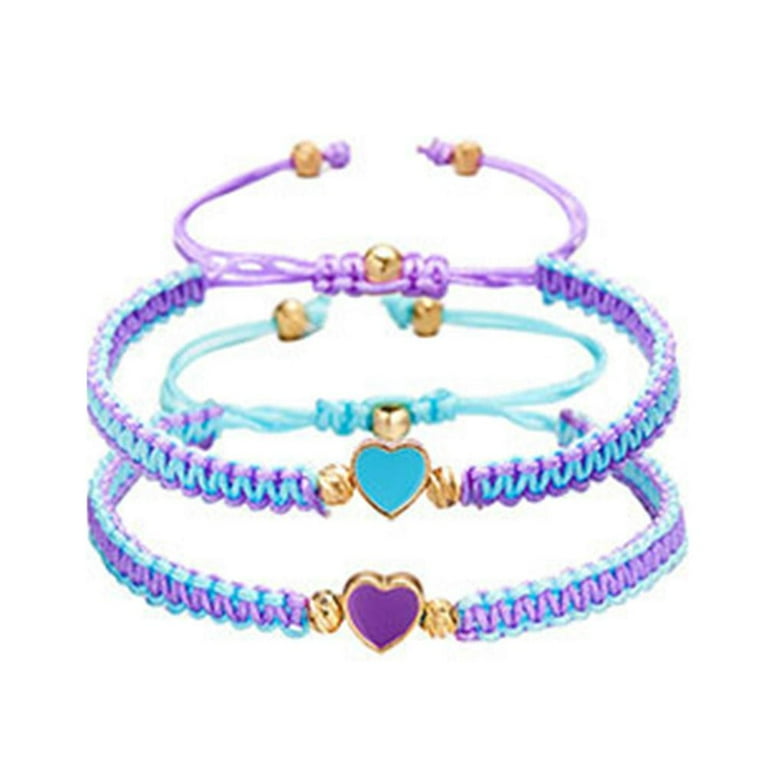 Wmool 2pcs Couple Heart shape Friendship Bracelets For Lover