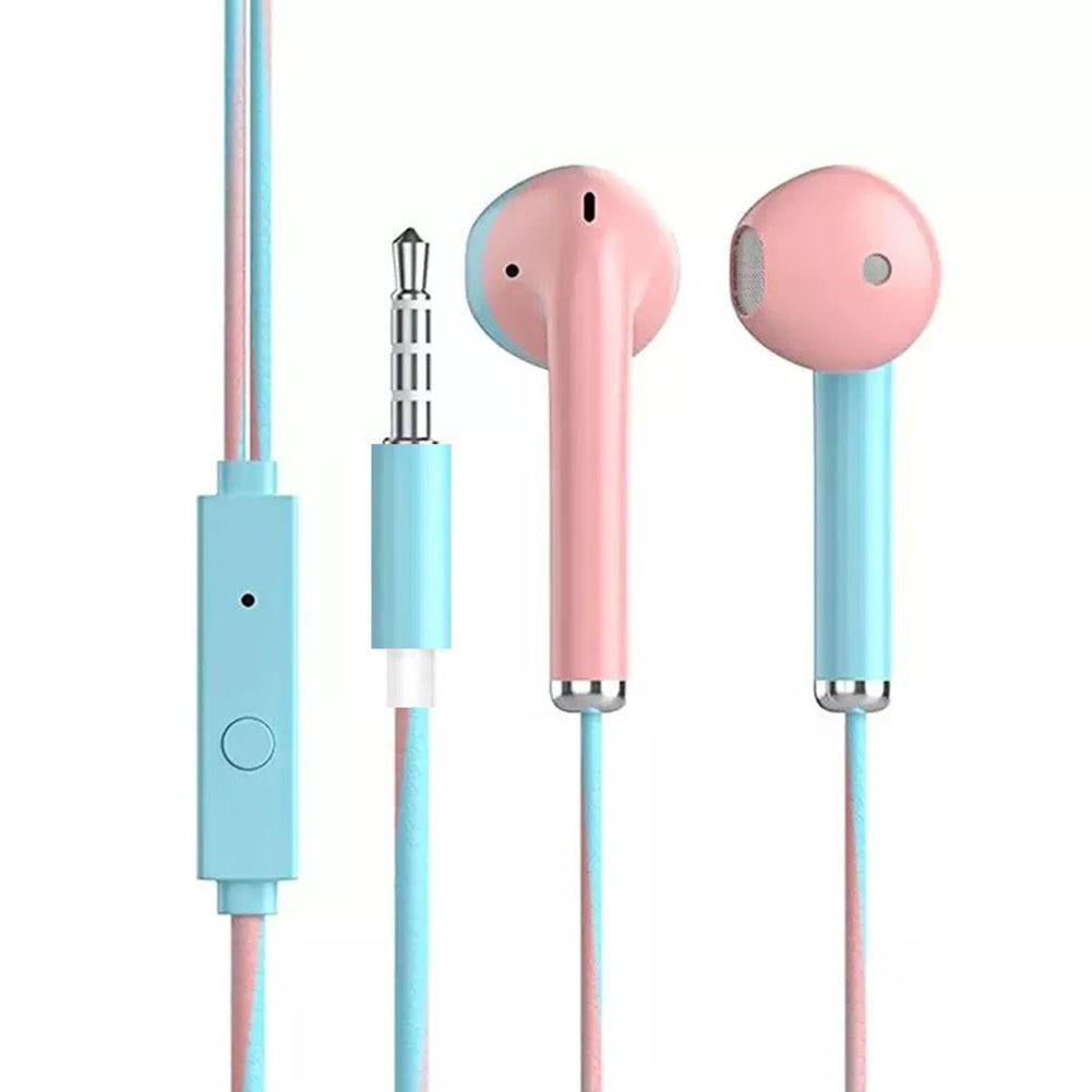 Wmool 3.5mm Earone Powder e Handsfr Wired Headset In-ear Headones s ...