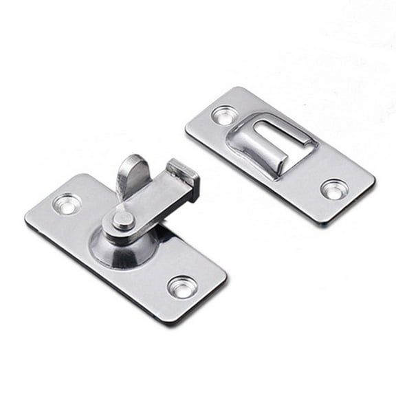 Wmool 90 Degree Stainless Steel *- Safety Right Angle Sliding Door Catch Lock