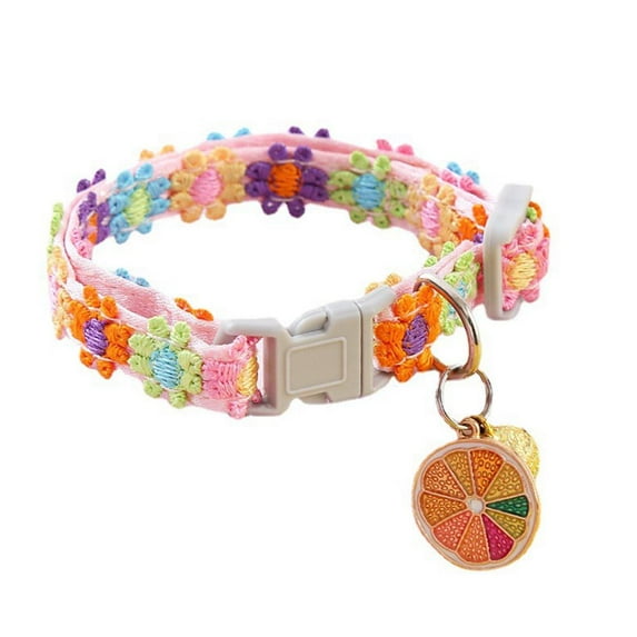 Wmool Colorful Lace Flower Collar For Cat Kitten Bell Collar Decorative Collar