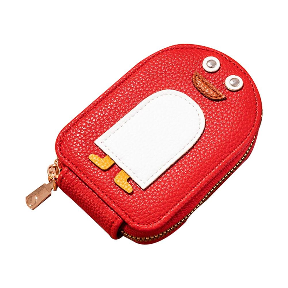 Wmool Cute Penguins PU Credit Card Coin Wallet, Portable Penguin Card Holder Purse,Wallet Multi-Slots Credit Cards Bag Wallets,Lady Credit Card Holder with Zipper,Penguin Accordion Card Wallet