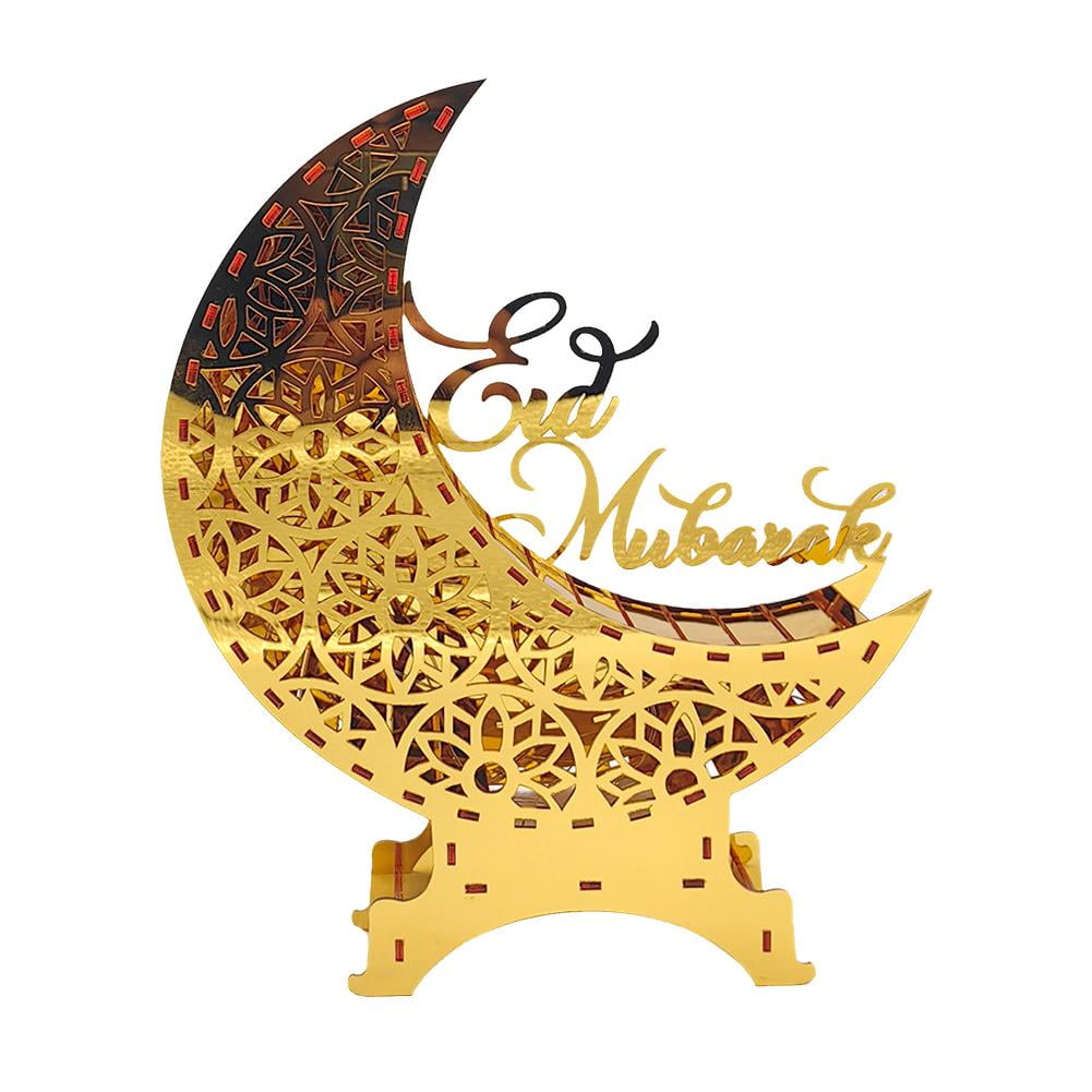 Moons Lamp – Ramadan & Eid Decorative Table Lamp, Crescent & Star Design, Warm LED Light, Wrought Iron Frame, Perfect For Home, Party, Bedroom