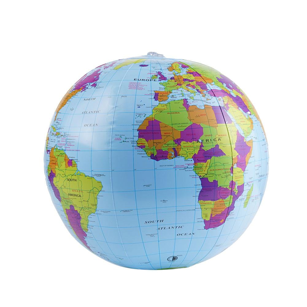 Inflatable Map Ball World Earth Geography Education Toy 30cm